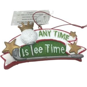 Golfer Sports Christmas Ornament Anytime Is Tee Time Gift Bag Decor
